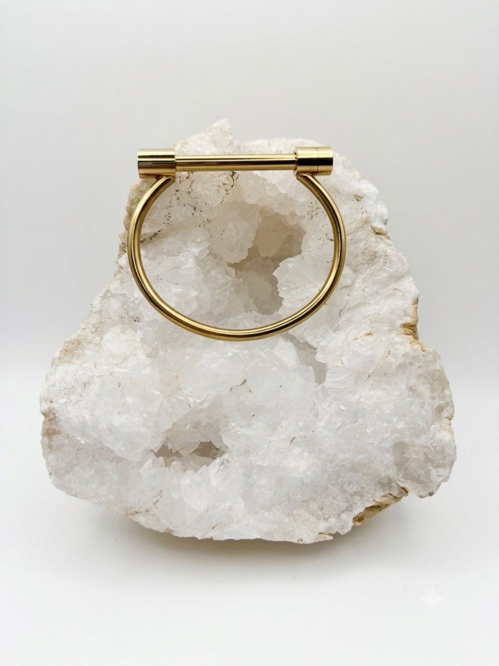 Gold-Tone Minimalist Screw Bar Bangle Bracelet | 6.5"